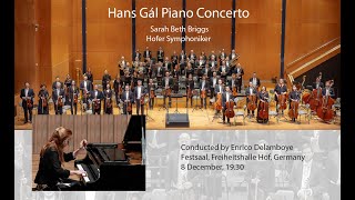 Sarah Beth Briggs to perform Hans Gál Piano Concerto with Hofer Symphoniker and Enrico Delamboye [upl. by Territus]