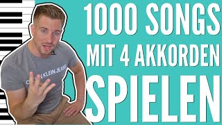 KLAVIER LERNEN I 1000 SONGS mit 4 AKKORDEN spielen I Geht das WIRKLICH [upl. by Lucille]