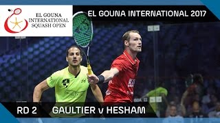 Squash Gaultier v Hesham  El Gouna International 2017 Rd 2 Highlights [upl. by Gnous254]