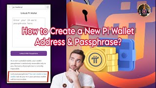 How to Create a New Pi Wallet Address amp Passphrase StepbyStep Guide [upl. by Atter362]