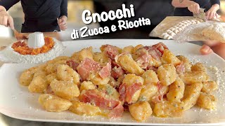 GNOCCHI DI ZUCCA E RICOTTA con SPECK E GORGONZOLA [upl. by Therron947]