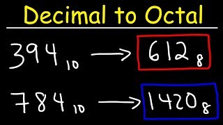 Decimal to Octal Conversion [upl. by Lorine]