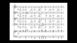 Mendelssohn  Verleih uns Frieden  MWV A11 WoO 5  Christ Church Arcadia  with score [upl. by Arrik]