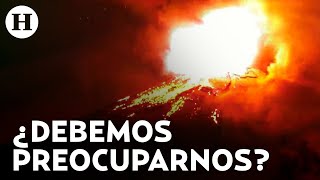 ¿En peligro de estallar Volcán Popocatépetl arroja fuertes cantidades de material incandescente [upl. by Gefen]