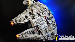 WBSLego 75192 millennium falconLight Kit [upl. by Luhar]