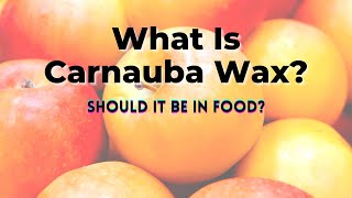 What Is Carnauba Wax Should It Be In Food  TWFL [upl. by Adien]