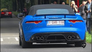 2018 Jaguar FType SVR Convertible LOUD Sounds REVS Drag Races amp More [upl. by Ennoryt]