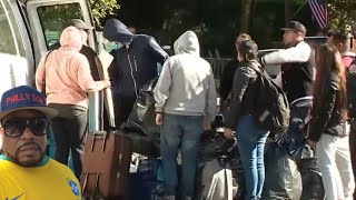 Migrants Take Over NYC Help our usa citizens that are homeless and our veterans first [upl. by Jermaine195]