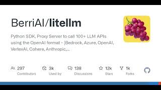 GitHub  BerriAIlitellm Python SDK Proxy Server to call 100 LLM APIs using the OpenAI format [upl. by Aikahs60]