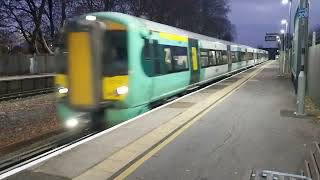 Southern Class 377 110 Electrostar Arriving into Havant The 16th of November 2024 [upl. by Kepner]