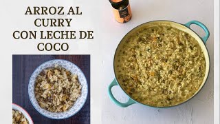 Arroz al curry con leche de coco DELICIOSO [upl. by Martreb]