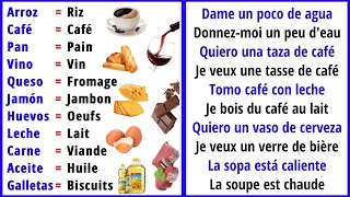 Les Aliments en Espagnol  La nourriture Vocabulaire de base Leçon d’Espagnol [upl. by Manfred903]