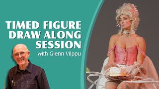 Draw Along to Marie Antoinette Timed Figure Session with Glenn Vilppu  10 AM PST [upl. by Nalniuq]