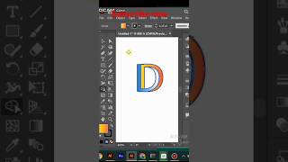 3d design in illustrator tutorial art adobeilustrator design logo desi illustration shorts [upl. by Silber]