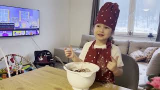 Sticky chocolate cake Baking with Emelie [upl. by Hale]