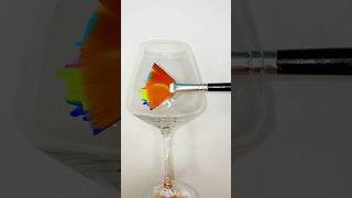 How to Paint a Wine Glass 🍷 creative paintandsip glasspaintingart wineglass arttechniques [upl. by Eceertal]