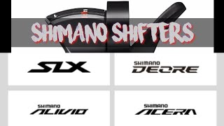 Shimano Shifters XTR SLX Deore Alivio Acera Altus Tourney Tx Tourney TZ [upl. by Assirak]