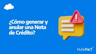 ¿Cómo generar y anular una Nota de Crédito [upl. by Aliuqa]