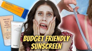 3 BEST BUDGET SUNSCREENS under 10 [upl. by Nerehs]