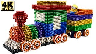 Magnet Satisfaction 100  ASMR How To Make Train with 25000 Magnetic Balls  Magnetic Man 4K [upl. by Almallah184]