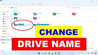 How to Change Drive Name in Windows 11 [upl. by Gray]