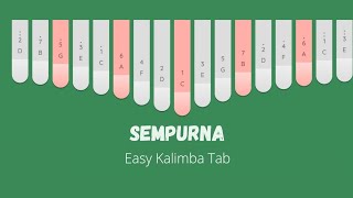 Sempurna  Easy Kalimba Tab  Keylimba Tutorial [upl. by Namdor]