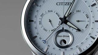 1Minute Review Citizen EcoDrive Moon Phase Calendar Watch Ref AP105056A [upl. by Yttel]