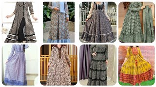 Stylish long frock design 2024  lawn and cotton long frock design  frock design [upl. by Dusza]