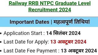 Rrb Ntpc 2024 Exam Date  Rrb Ntpc Latest Update [upl. by Ayalahs723]