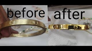 how to buff and polish cartier love bracelet [upl. by Morris178]