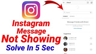 HOW TO FIX instagram messages not showinginstagram messages not showing up [upl. by Wolford]