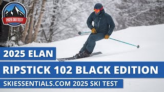 2025 Elan Ripstick 102 Black Edition  SkiEssentialscom Ski Test Review [upl. by Ynaffik813]