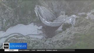 Floodcontrol dams in the San Gabriel Valley Foothills at risk of overflowing [upl. by Hayikat]