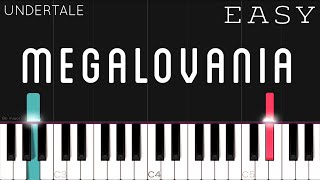 Undertale  Megalovania  EASY Piano Tutorial [upl. by Odnaloy408]