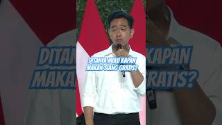 Gibran di tanya kapan makan siang gratis makansianggratis prabowo gibran indonesia presiden [upl. by Columbus]