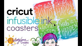 Rainbow Coasters Cricut Infusible Ink [upl. by Otsenre]