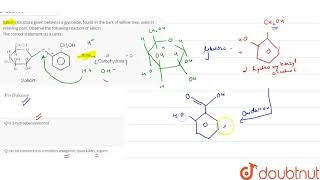 Salicin structure given below is a glycoside found in the bark of willow tree used in relieving [upl. by Uile]