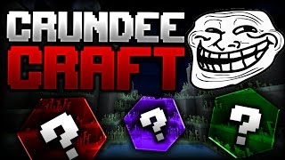 Minecraft THE INVISIBLE BLOCK TROLL  CRUNDEE CRAFT [upl. by Ocisnarf]