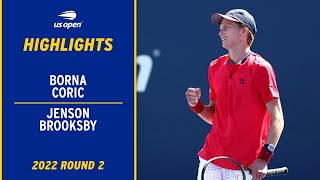 Borna Coric vs Jenson Brooksby Highlights  2022 US Open Round 2 [upl. by Mcintosh]