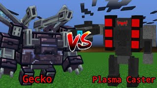 Gecko vs Plasma Caster  Minecraft Mob Battle [upl. by Nihahs117]