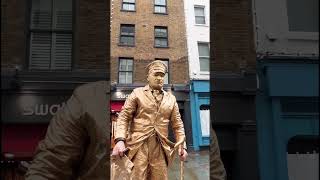 How gold man statue is getting into his position beats by Silverman Statue [upl. by Wilow373]