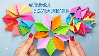 origami paper magic circle 🪄 how to make paper magic circle  fidget toys [upl. by Akiner428]