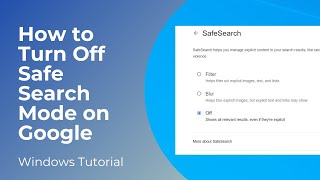 How to Turn Off Safe Search Mode on Google [upl. by Waynant]