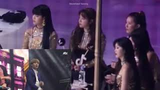 200105 GIDLE 여자아이들 REACTION TO BTS 방탄소년단  GDA 2020 BOY WITH LUV [upl. by Einallem393]