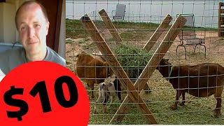 HAY FEEDER FOR GOATS  EASY SIMPLE AND CHEAP [upl. by Nanreh]