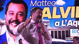 Elezioni L’Aquila  Matteo Salvini a sostegno di Pierluigi Biondi [upl. by Florence]