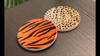 Cricut Infusible Ink Coasters  Animal Print Ink Transfers [upl. by Johnstone]