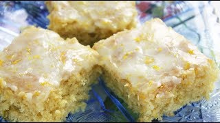 One Bowl Lemon Brownies  Super Easy Recipe [upl. by Nawek]