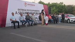 Entrega de equipamiento a seguridad pública del municipio de Apatzingán [upl. by Keviv988]