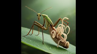 What happens when a mantis gets horsehair worms [upl. by Clea]